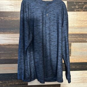 Haggar Clothing Long Sleeve Men Black/ Blue Top Size XL